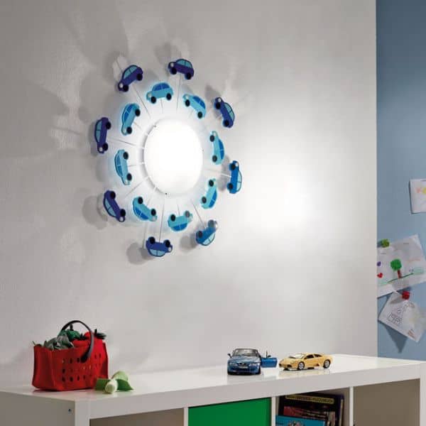 Eglo 92146 Viki 1 Kinderleuchte für Wand- und Decke E27 blau