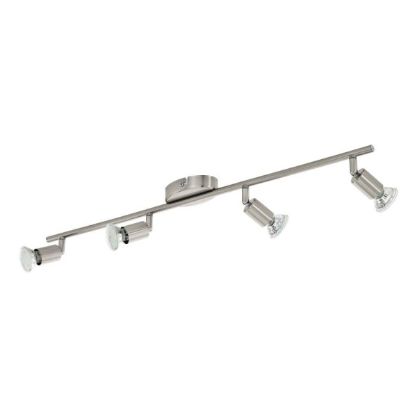 Eglo 92598 BUZZ-LED LED GU10 4-fach Spotleuchte 4x2,8W 685x65mm Nickel-Matt