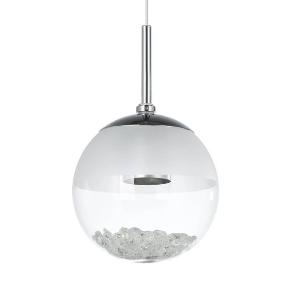 Eglo 93709 MONTEFIO 1 LED 3-fach Hängeleuchte 3x5W Ø400mm Chrom Weiss Klar warmweiss