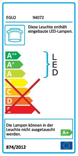 Eglo 94072 Fueva 1 LED Aufbauleuchte 10.89W Metallguss weiss 4000K