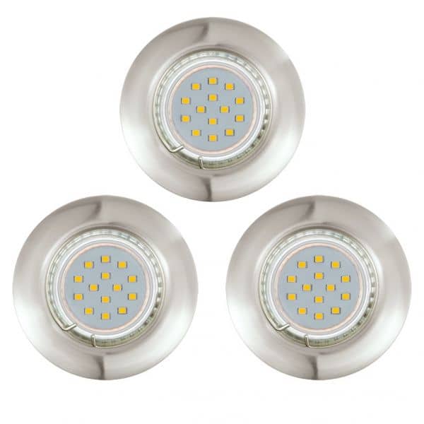 Eglo LED Einbauleuchte Peneto 3erSet 3x3W nickel-matt