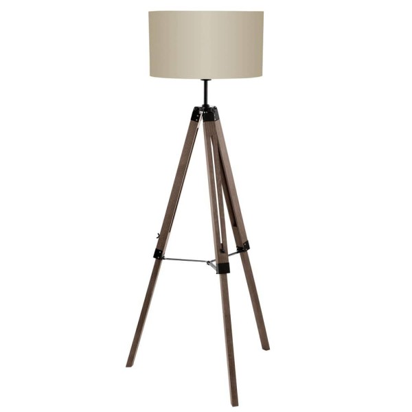Eglo 94326 Lantada Stehleuchte E27 Holz Stahl nuss