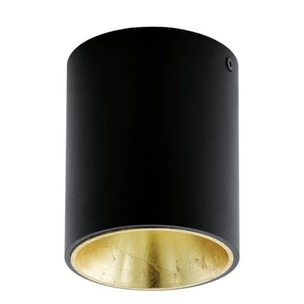 Eglo LED Deckenleuchte Polasso rund schwarz und gold