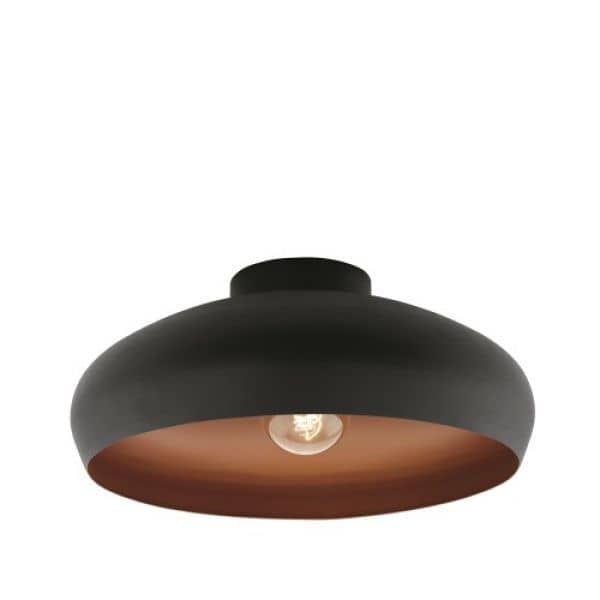 Eglo Deckenleuchte Mogano E27 schwarz und Kupfer