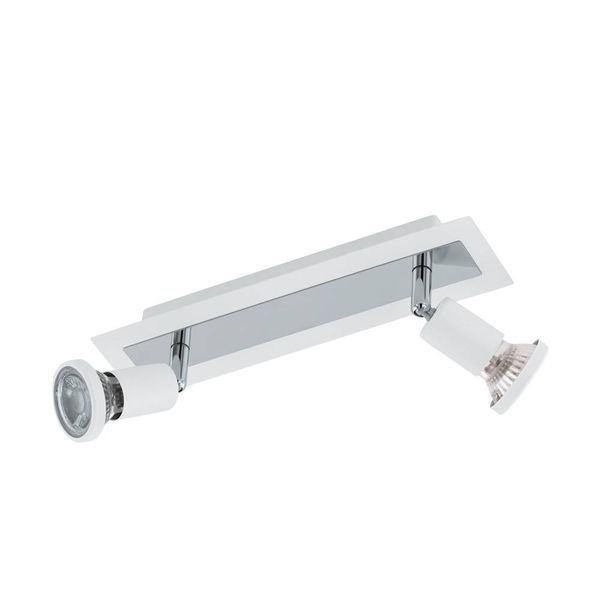 Eglo 94959 SARRIA LED GU10 2-fach Deckenleuchte 2x4,5W 300x70mm Weiss Chrom