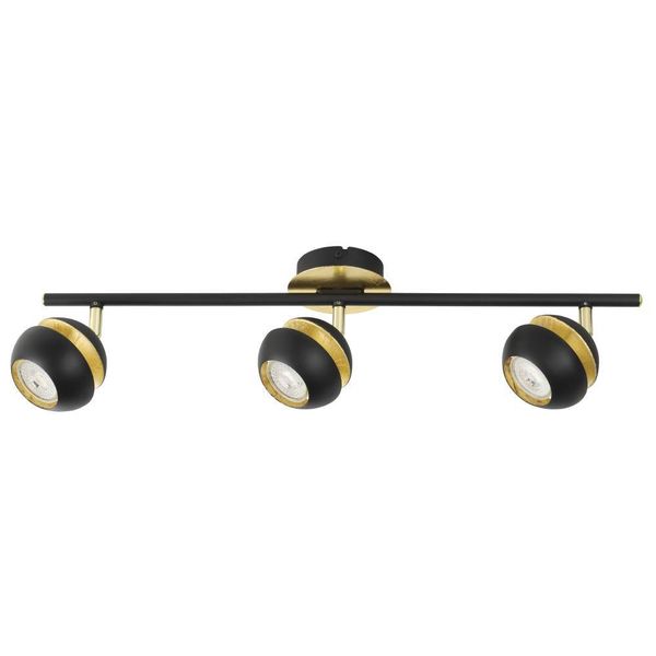 Eglo 95484 NOCITO LED GU10 3-fach Spotleuchte 3x3W 585x105mm Schwarz Gold