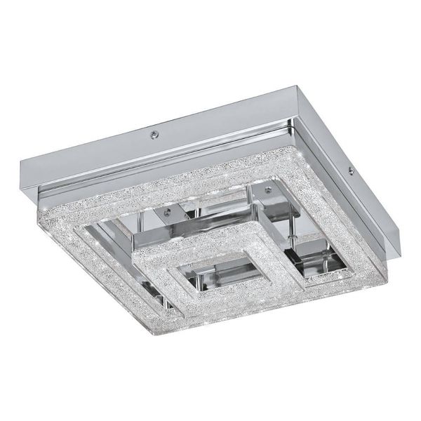 Eglo 95659 FRADELO LED 4-fach Deckenleuchte 4x2W, 1x3,5W 260x260mm Chrom Klar warmweiss