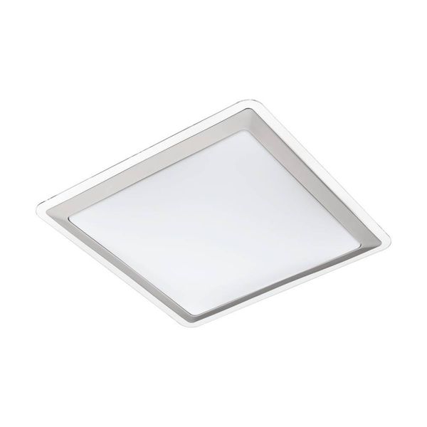 Eglo 95679 COMPETA 1 LED Deckenleuchte 21W 340x340mm Weiss Silber warmweiss