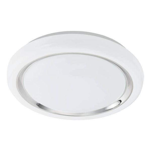 Eglo 96023 CAPASSO LED Deckenleuchte 18W Ø340mm Weiss Chrom warmweiss