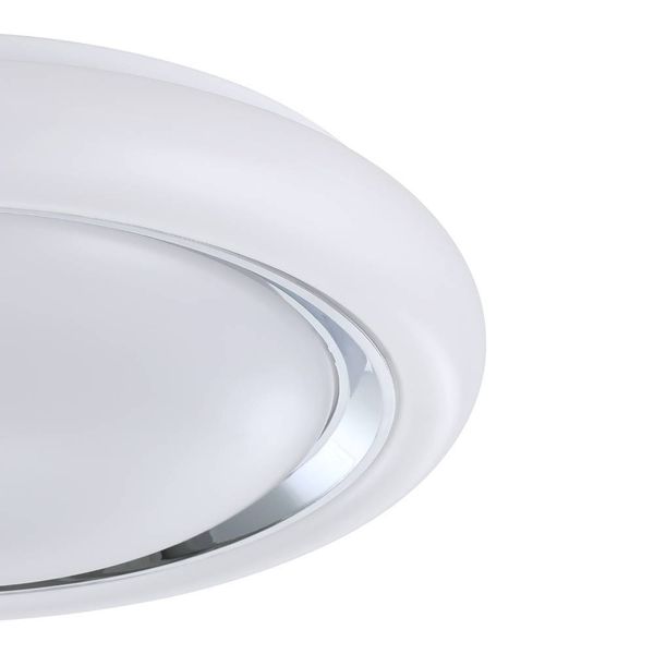 Eglo 96023 CAPASSO LED Deckenleuchte 18W Ø340mm Weiss Chrom warmweiss