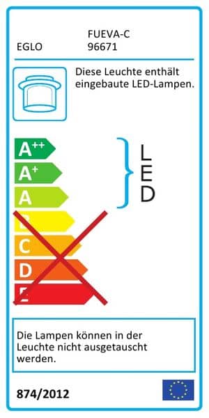 Eglo 96671 Fueva-C LED Aufbauleuchte Connect 21W weiss