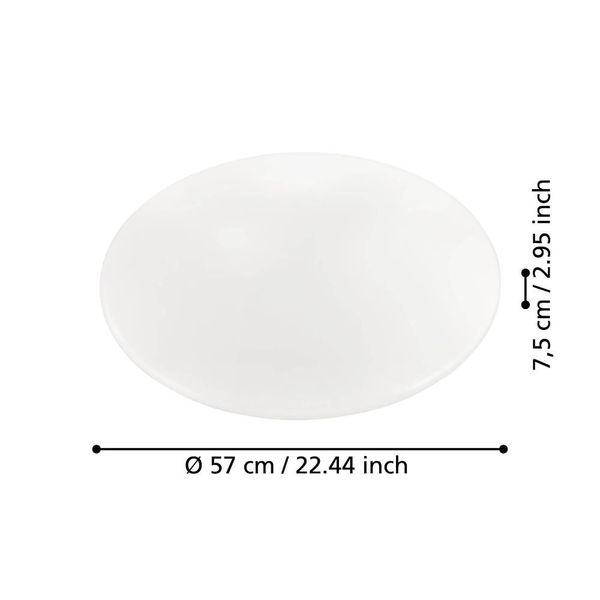 Eglo 97526 GIRON LED Deckenleuchte 36W Ø570mm Weiss CCT steuerbare Lichtfarbe dimmbar