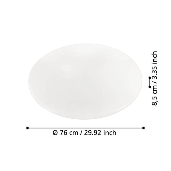 Eglo 97527 GIRON LED Deckenleuchte 54,5W Ø760mm Weiss CCT steuerbare Lichtfarbe dimmbar