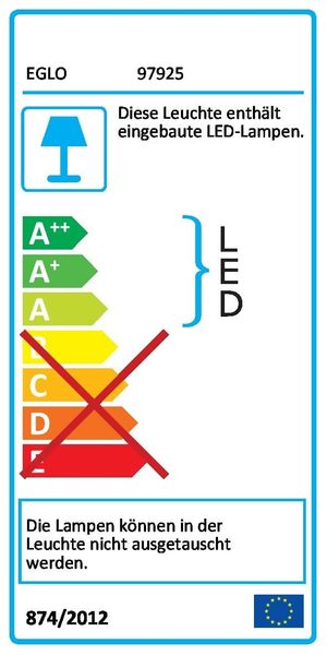 EGLO 97925 LED STRIPES-FLEX LED Streifen transparent 8W 600Lm 3070K warmweiss