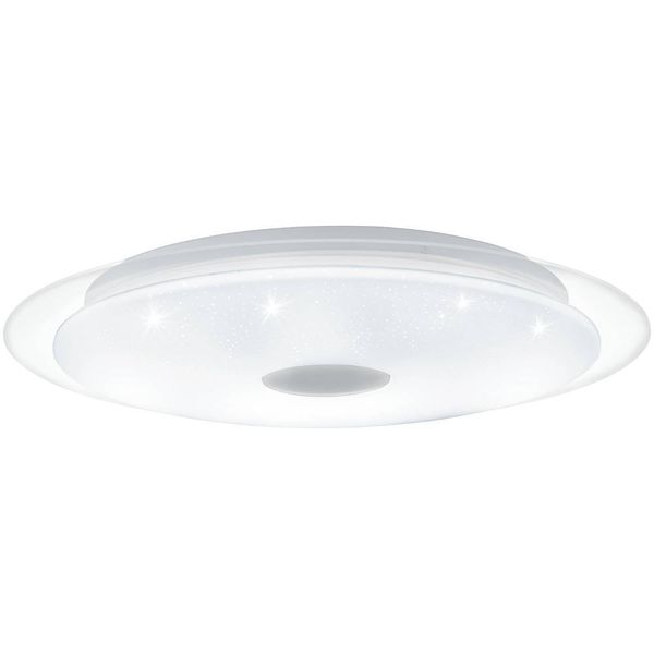 Eglo 98324 LANCIANO 1 LED Deckenleuchte 33W Ø560mm Weiss Chrom CCT steuerbare Lichtfarbe dimmbar