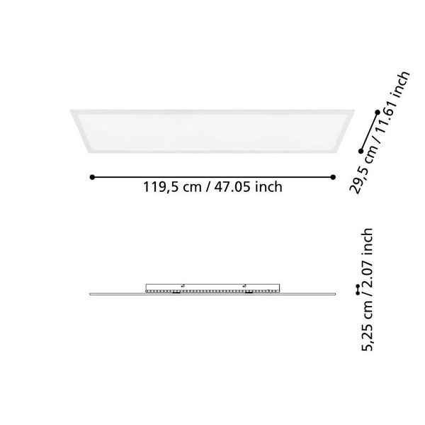 Eglo 98767 SALOBRENA-B LED Deckenleuchte 32,5W 1200x300mm Weiss Fernbedienung steuerbare Lichtfarbe dimmbar