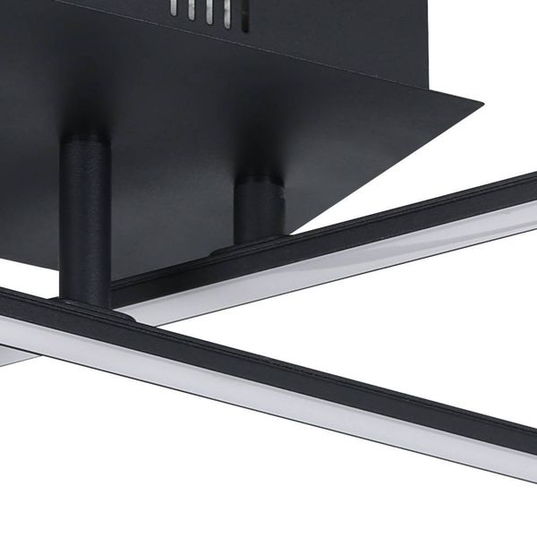 Eglo 99315 LASANA 3 LED 3-fach Deckenleuchte 3x3,5W 500x145mm Schwarz Weiss warmweiss