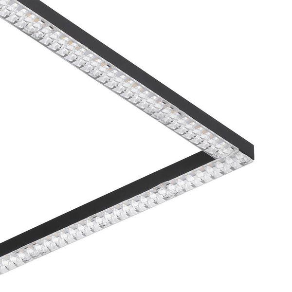 Eglo 99799 LEJIAS LED Deckenleuchte 21W 450x450mm Schwarz Transparent warmweiss