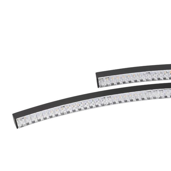 Eglo 99801 LEJIAS LED Deckenleuchte 21,5W 780x80mm Schwarz Transparent warmweiss