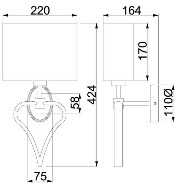 Elstead Falmouth LED Wandleuchte G9 Poliertes Chrom