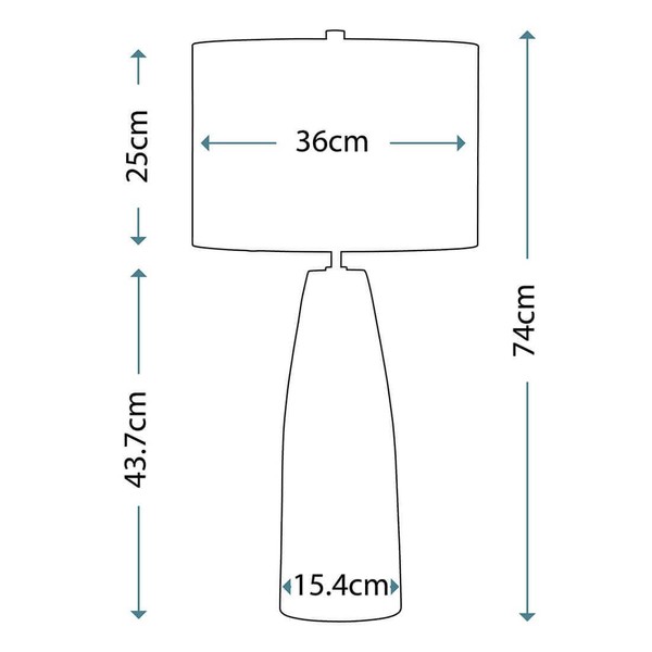 Elstead Burnt Oak Tischleuchte E27 Elfenbein, Made in UK