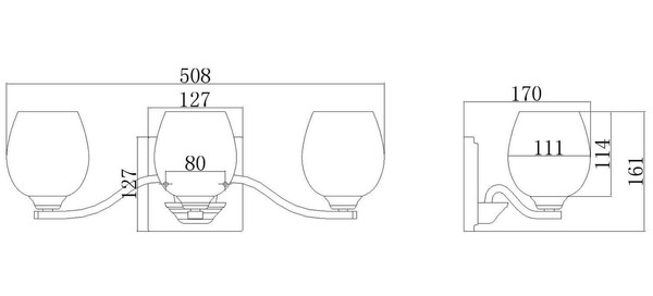 Elstead Kalli LED Wandleuchte G9 3-fach Poliertes Chrom IP44