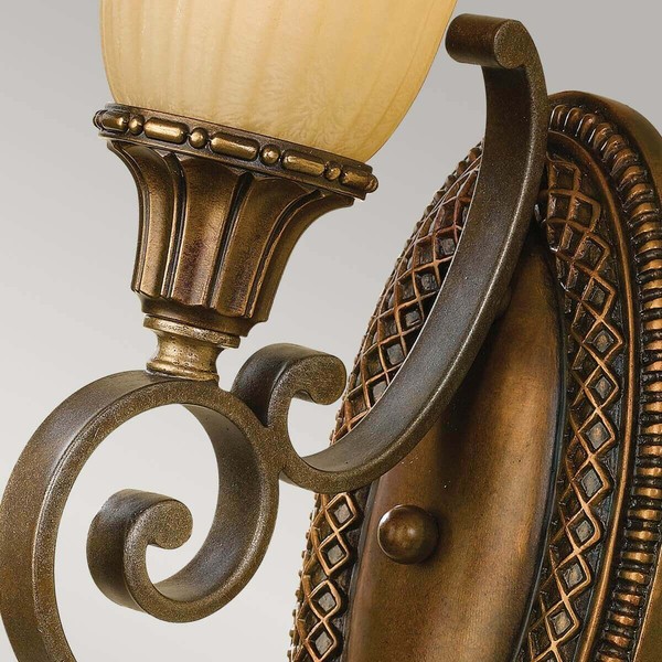 Elstead Kelham Hall Wandleuchte E27 Florenz Gold, Britische Bronze