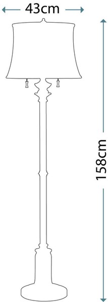 Elstead Stateroom Stehleuchte E27 2-fach Antikes Nickel