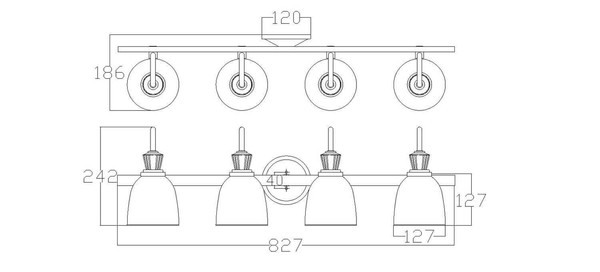 Elstead Cora LED Wandleuchte G9 4-fach Poliertes Chrom IP44