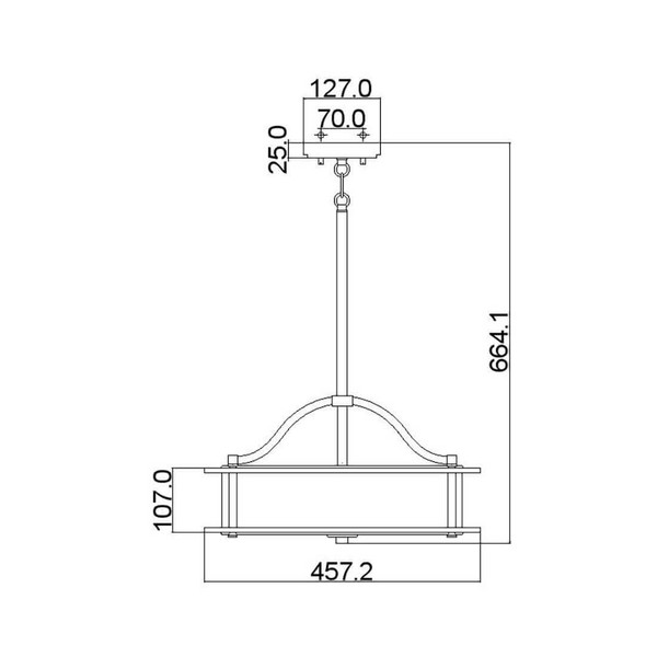 Elstead Emory Hängeleuchte E27 3-fach 26cm Klassisches Zinn