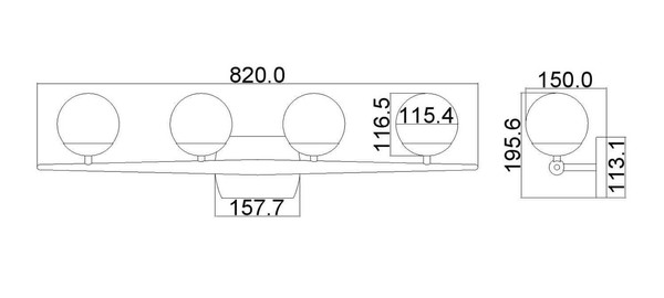 Elstead Jasper LED Wandleuchte G9 4-fach Poliertes Chrom IP44