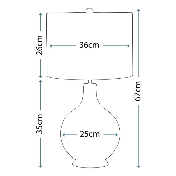 Elstead Orb Tischleuchte E27 Limone, Made in UK