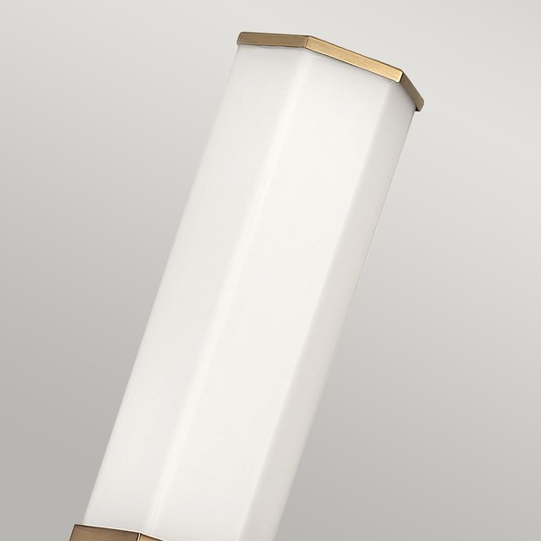 Elstead Facet LED Wandleuchte Heritage Messing Opal geätzt IP44