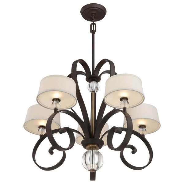 Elstead Madison Manor LED Kronleuchter G9 5-fach Westliche Bronze