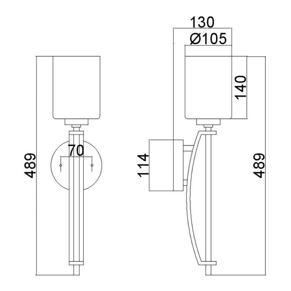 Elstead Taylor LED Wandleuchte G9 49cm Poliertes Chrom IP44