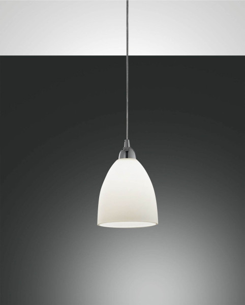 Fabas Luce Pendelleuchte Provenza E27 Ø200mm Weiß, made in Italy