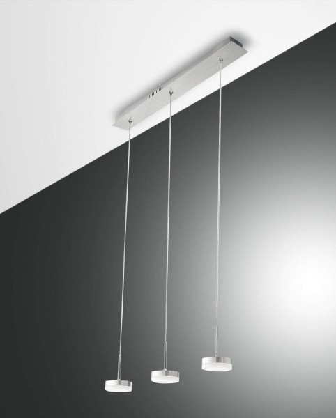 Fabas Luce LED Pendelleuchte Dunk 2000x80mm 24W Warmweiß Aluminium dimmbar