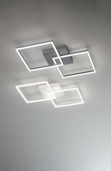 Fabas Luce LED Deckenleuchte Bard 110x650mm 52W Neutralweiß Anthrazit dimmbar