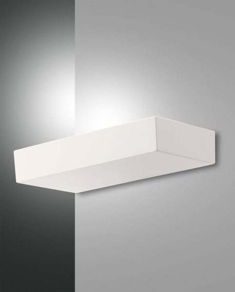 Fabas Luce LED Wandleuchte Emma >95Ra 50x165mm 41W Warmweiß Weiß dimmbar, made in Italy