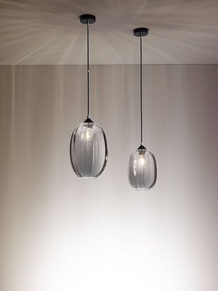 Fabas Luce Pendelleuchte Infinity E27 Ø250mm Grau