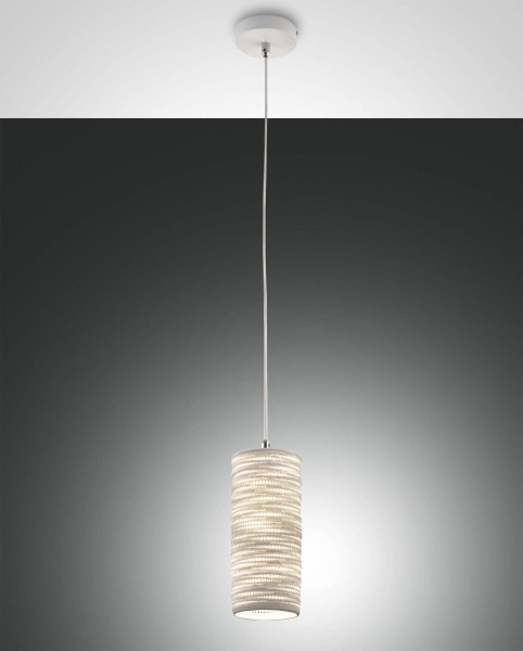 Fabas Luce Pendelleuchte Marbella E27 Ø100mm Weiß