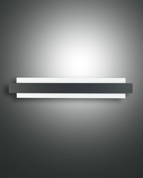 Fabas Luce LED Wandleuchte Regolo 100x55mm 21W Warmweiß Schwarz dimmbar