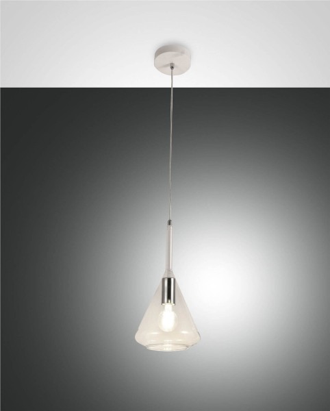 Fabas Luce Pendelleuchte Tris E27 Ø200mm Transparent