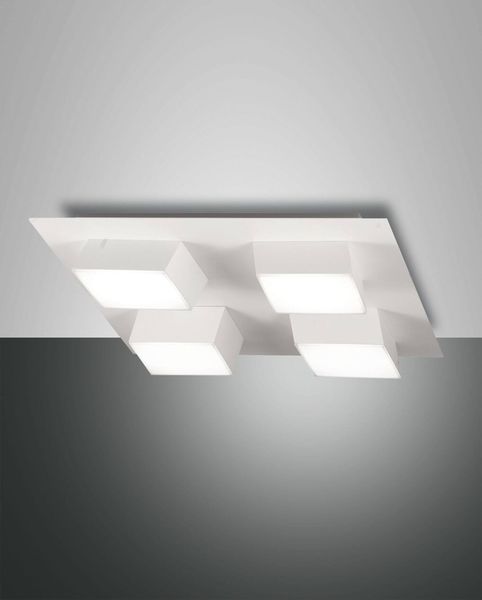 Fabas Luce LED Deckenleuchte/Spot Lucas 70x350mm 48W Warmweiß Weiß dimmbar