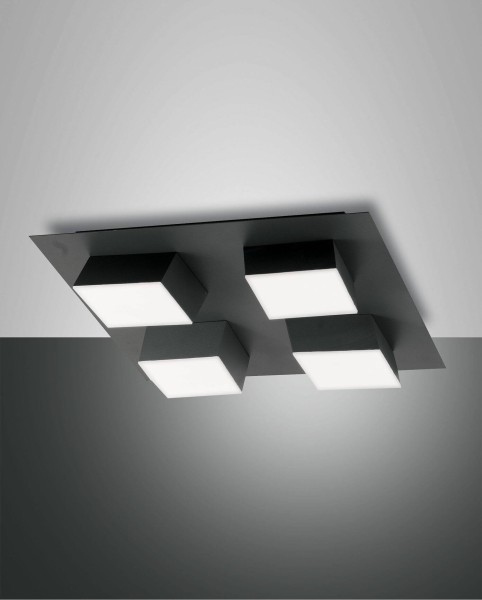 Fabas Luce LED Deckenleuchte/Spot Lucas 70x350mm 48W Warmweiß Anthrazit dimmbar