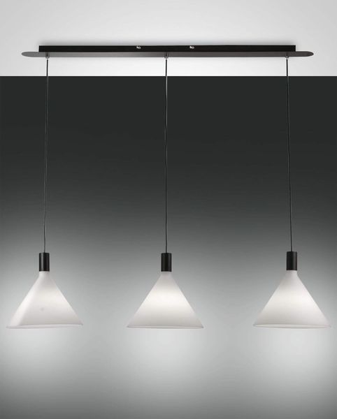 Fabas Luce Pendelleuchte Vincent E27 2000x275mm Weiß