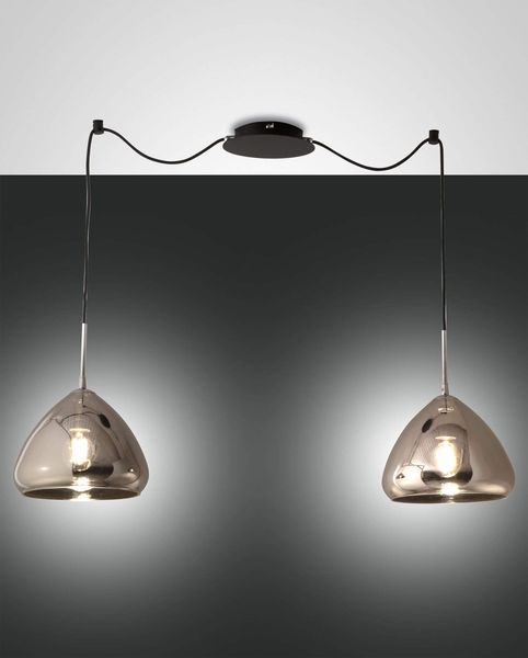 Fabas Luce Pendelleuchte Glow E27 3500x7000mm verchromt