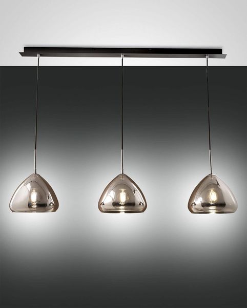 Fabas Luce Pendelleuchte Glow E27 2000x250mm verchromt