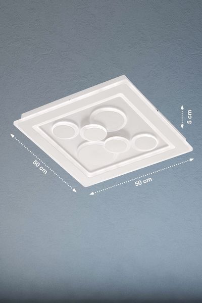 Fischer & Honsel Ratio LED Deckenleuchte 48,3W Tunable white steuerbar dimmbar Acrylglas weiß + Fernbedienung 20132