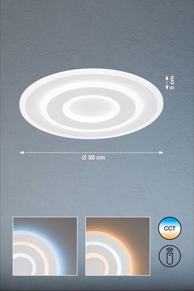 Fischer & Honsel Bolia LED Deckenleuchte 35,5W Tunable white steuerbar dimmbar Acrylglas weiß + Fernbedienung 21160